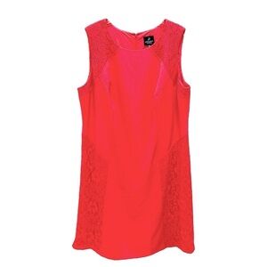 Adrianna Papell Coral Lace Trim Sleeveless Sheath Dress Size 20W